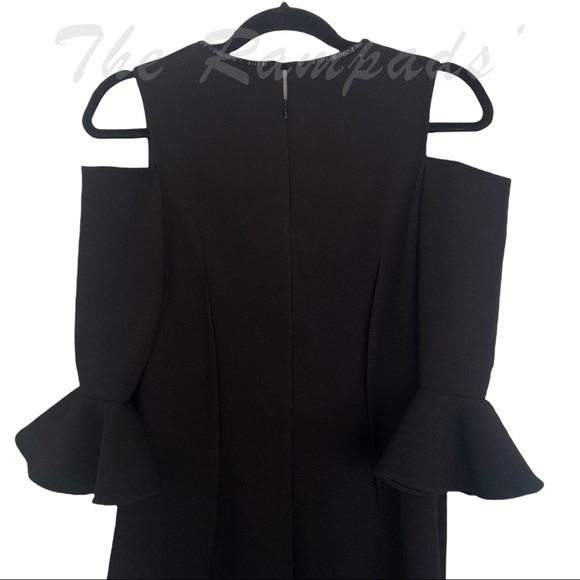 NWT Rickie Freeman for Teri Jon Black Detail Formal Evening Dress Size 6 - Picture 7 of 14